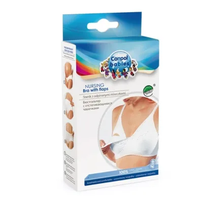 Sutien pentru alaptat 26/758, alb, marime 90B, Canpol Babies | 1 buc