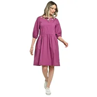 Rochie midi cu buzunare ERV24V265 fuchsia/pictura, Eranthe | marimea XL