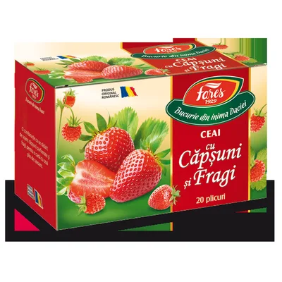 Ceai cu capsuni si fragi, ceai la plic, Fares | 20 plicuri