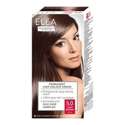 Vopsea de par 5.0 - Saten Deschis, Elea Professional | 123 ml