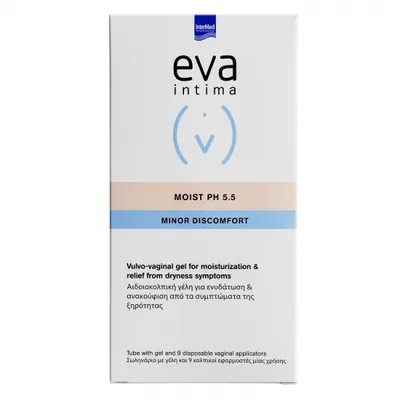 Gel vulvo-vaginal Eva Intima Moist Long Acting  pH 3.0, Intermed | 9 aplicatoare x 5 g