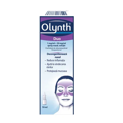 Olynth Duo spray nazal solutie 1 mg/ml + 50 mg/ml, Johnson & Johnson | 10 ml