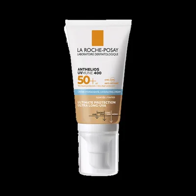 Crema hidratanta cu pigment de culoare pentru protectie solara SPF 50+ Anthelios UVmune, La Roche-Posay | 50 ml