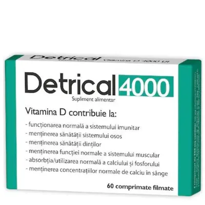 Detrical Vitamina D3 4000UI, Zdrovit | 60 comprimate