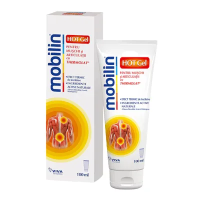 Gel pentru muschi si articulatii Mobilin Hot, Viva Pharma | 100ml