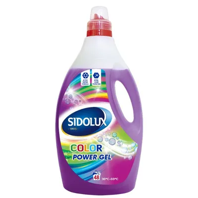Detergent gel concentrat rufe Sidolux Color, Lakma | 1,92 L