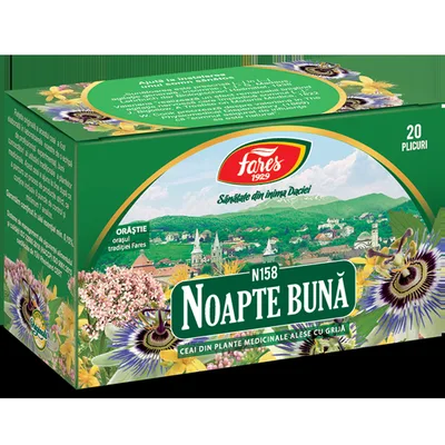 Noapte buna, N158, ceai la plic, Fares | 20 plicuri