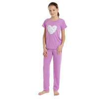 Pijama fete AP2528 lila Heart, Andana | marimea 32 (5/6 ani)