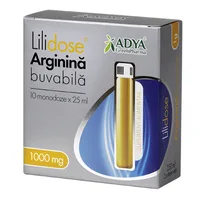 Arginina buvabila 1000 mg Lilidose, Adya Green Pharm | 10 monodoze x 25 ml