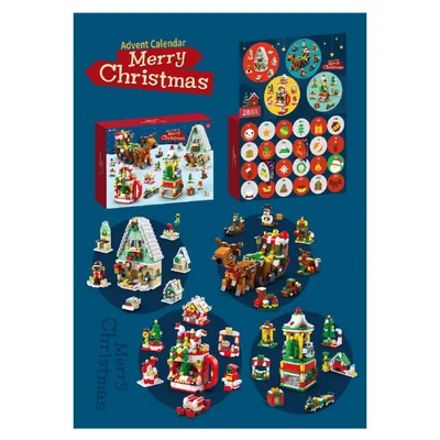 Calendar Advent CHRISTMAS 6+ Casuta din turta dulce, Fun Toys | 1099 piese
