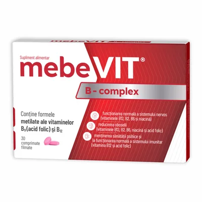 Mebevit B Complex, 30 comprimate filmate, Zdrovit