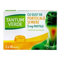 Tantum Verde 3 mg cu gust de portocala si miere, Angelini | 20 pastile