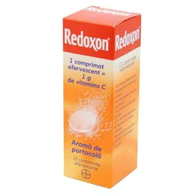 Redoxon cu aroma de portocale 1000 mg, Bayer | 30 comprimate efervescente