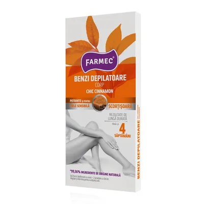 Benzi depilatoare pentru corp Chic Cinnamon, Farmec | 16 bucati