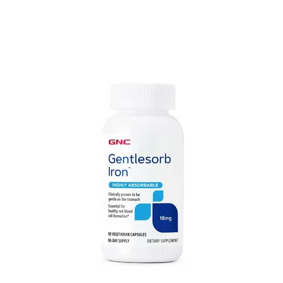 GNC Fier cu Absorbtie Usoara 18 mg – Gentlesorb Iron, 90 Capsule