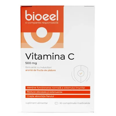 Vitamina C 500 mg, 30 comprimate, Bioeel
