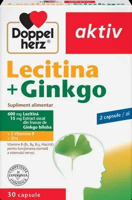 Lecitina + Ginkgo, Doppelherz Aktiv | 30 capsule