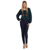 Pantaloni denim clasic D01 albastru, Eranthe | marimea S