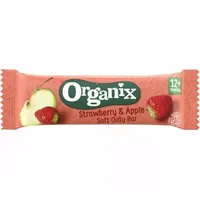 Baton ecologic Bio din ovaz integral cu capsuni si mere 12+ luni, Organix | 23 g