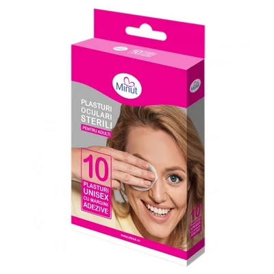 Plasturi sterili pentru ochi, adulti X 10 buc, Minut