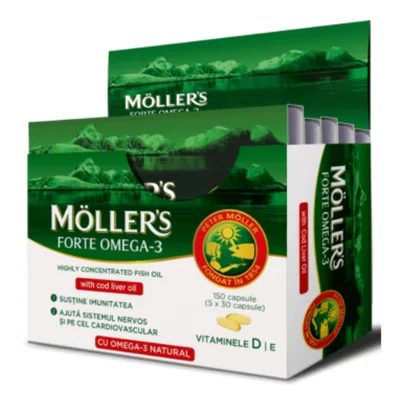 Omega 3 Forte, 150 capsule, MollerS