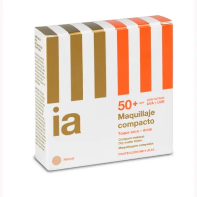 Pudra compacta cu protectie solara SPF50+, Interapothek | 15 g