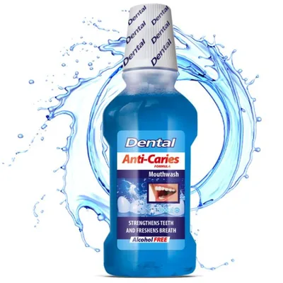 Apa de gura DENTAL Anti-Carie, Rubella | 300 ml