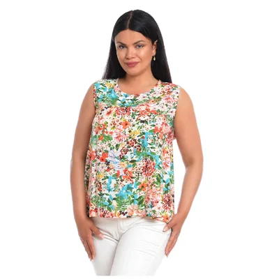 Bluza vara ERV22V200 floral multicolor, Eranthe | marimea M
