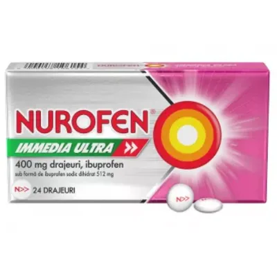 Nurofen Immedia Ultra 400 mg, Reckitt Benckiser | 12 drajeuri