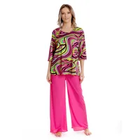 Tinuta dama AI2504 ciclame/multicolor pastel, Andana | marimea S