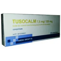 TUSOCALM 7,5MG/120MG X 20