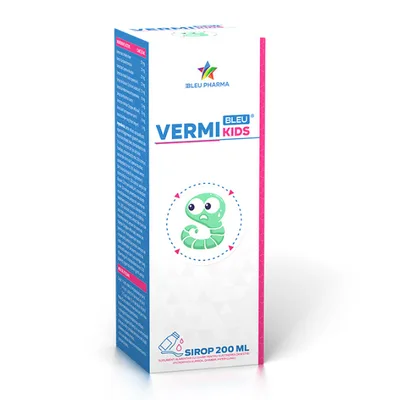 Sirop pentru copii Vermi Bleu Kids, Bleu Pharma | 200 ml