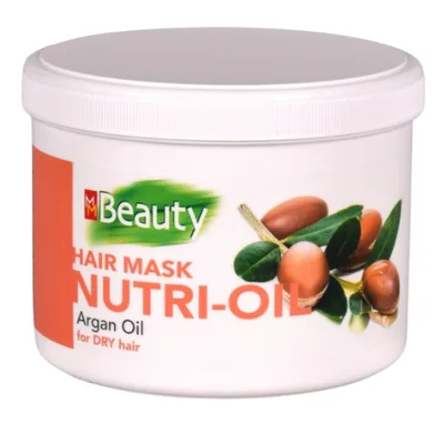 Masca nutritiva cu ulei de argan pentru par uscat, MM Beauty | 500 ml