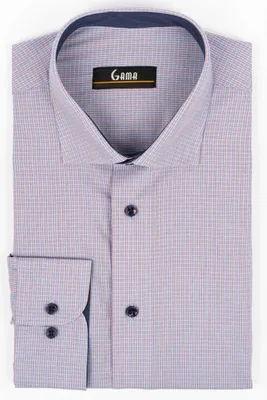 Camasa barbati 24-1917 Regular Fit , bleu/carouri rosu si alb, Gama | marimea 41/42