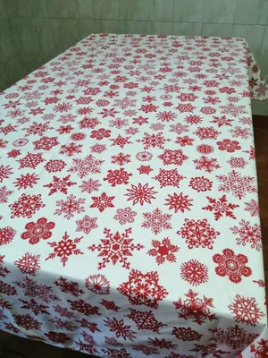 Fata de masa (mica) BBC Ranforce, alb/stelute rosii, 120x150 cm, Andana | 1 buc