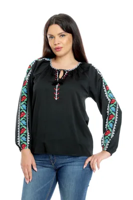 Ie broderie dama DI22IE73 negru/floral traditional, Dress to Impress | marimea 36/38