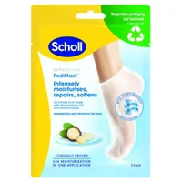 Șosete tip mască Scholl cu ulei de macadamia, uree și unt de shea Foot Mask Intensive Treatment, Reckitt Benckiser | 1 pereche