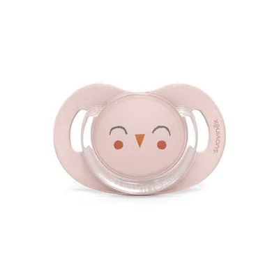 Suzeta anatomica SX Pro din silicon premium +18 luni, bufnita roz, Bonhomia, Suavinex