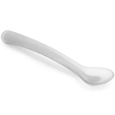 Lingurita din silicon pentru bebelusi, +4 luni, gri, Suavinex