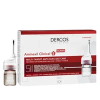 Tratament fiole impotriva caderii parului pentru femei Aminexil Clinical 5 Dercos, 21 x 6ml, Vichy