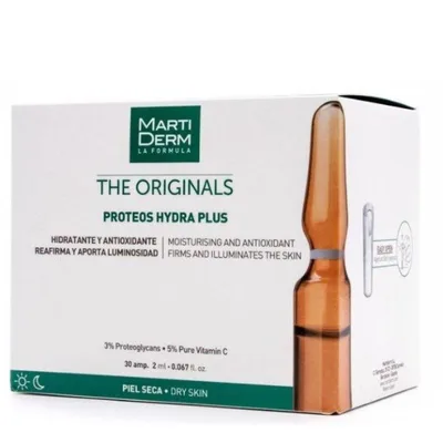 Fiole hidratante cu proteoglicani si vitamina C Proteos Hydra Plus, The Originals, Martiderm | 30 fiole