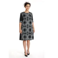 Rochie CT24081 (cu sclipici) negru/argintiu, Cesy | marimea XL