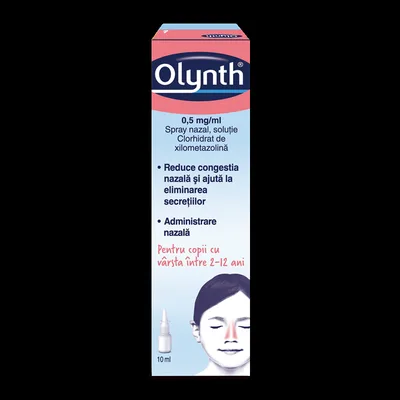 Olynth spray nazal pentru copii, 0,5 mg, Mcneil Healthcare | 10 ml