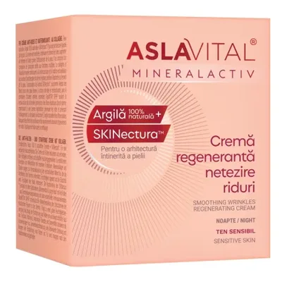Crema regeneranta pentru netezirea ridurilor Mineralactiv Aslavital, Farmec | 50 ml