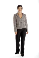 Sacou cadrilat dama DI23S50 bordo/turcoaz/bej, Dress to Impress | marimea 40