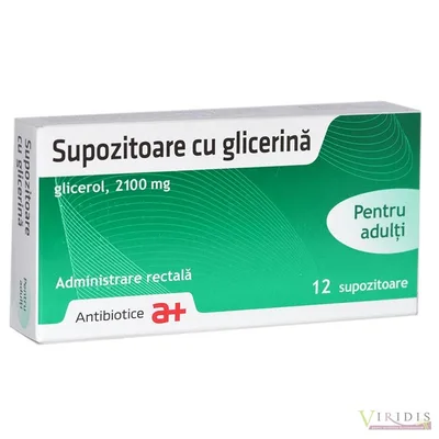 Supozitoare cu glicerina pentru adulti, Antibiotice | 12 supozitoare