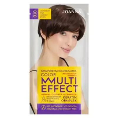 Sampon nuantator cu keratina Multi Effect Color 010 Castaniu Aluna, Joanna | 35 g