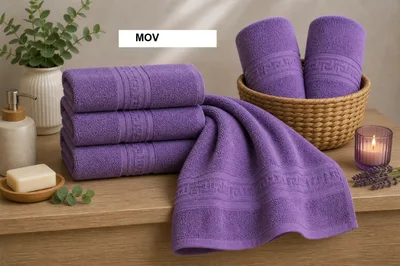 Set prosop GREEK BORDER 100% BBC Mov, Ralex | 2 buc