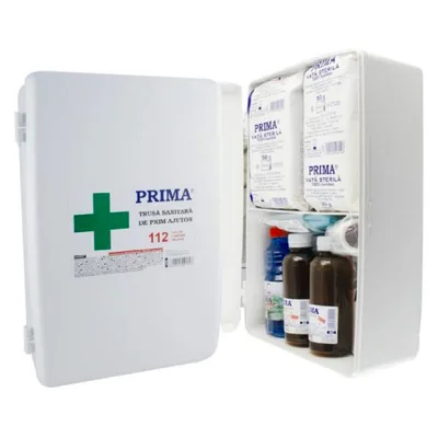 Trusa Medicala de Prim Ajutor Nedetasabila, Fixare pe Perete, Avizata MS