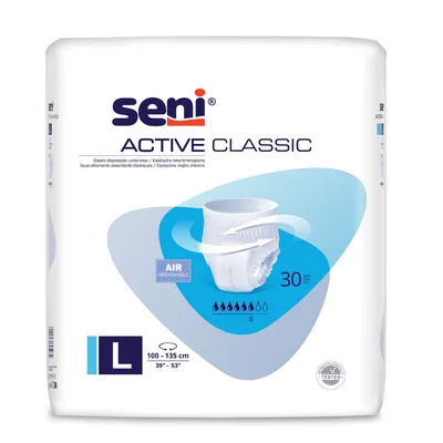 Chilot elastic absorbant SENI ACTIVE CLASSIC, Extra Large, TZMO | 30 buc